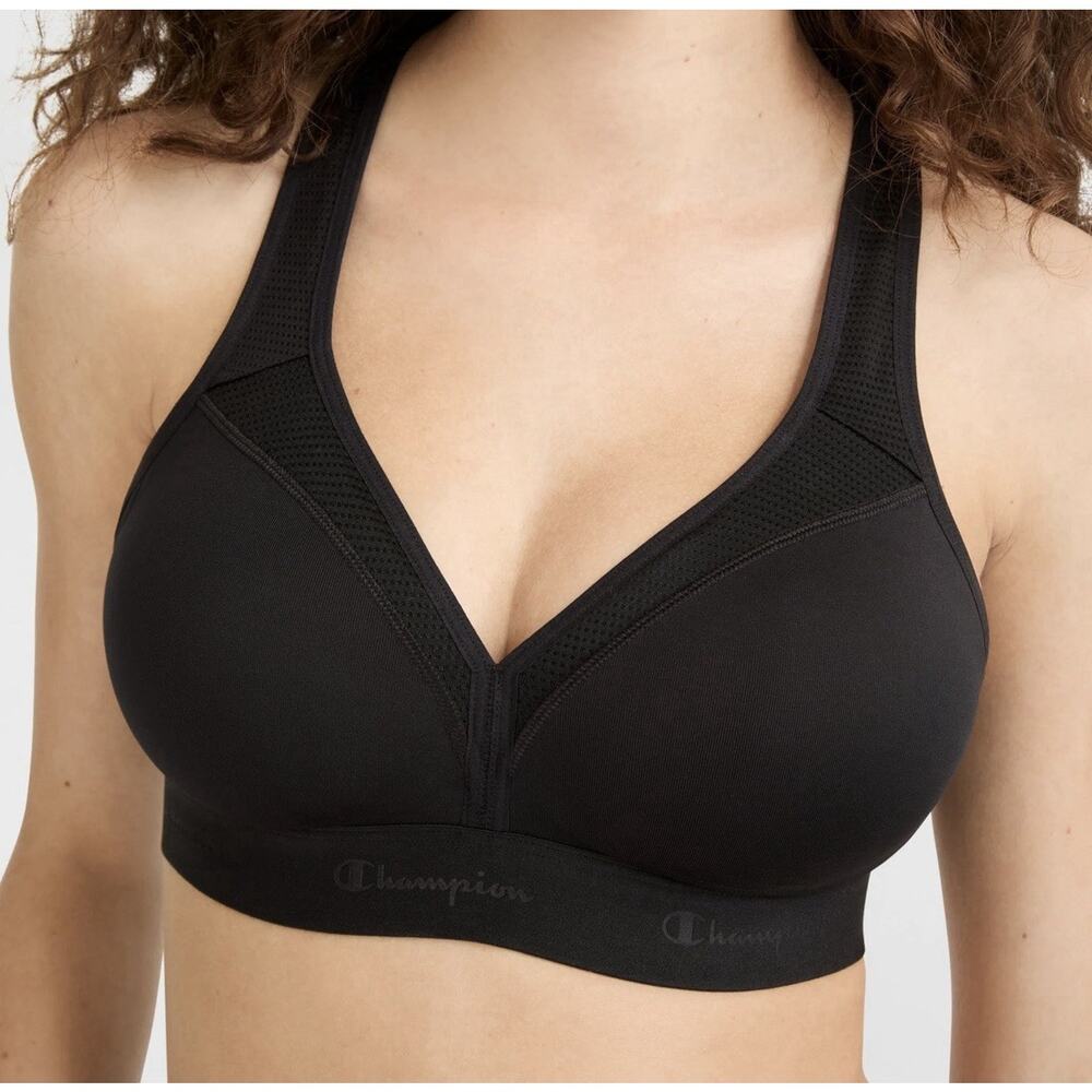 Lot of 3 Champion Black XS Curvy racerback Sports Bra Wireless Workout Gym - Picture 3 of 6